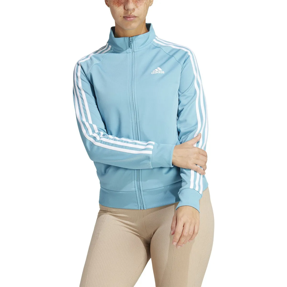 adidas Women's Warm-Up Tricot Slim 3-Stripes Track Jacket