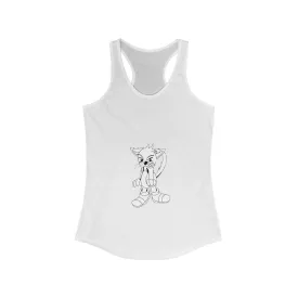 Angry Cat Women's Ideal Racerback Tank