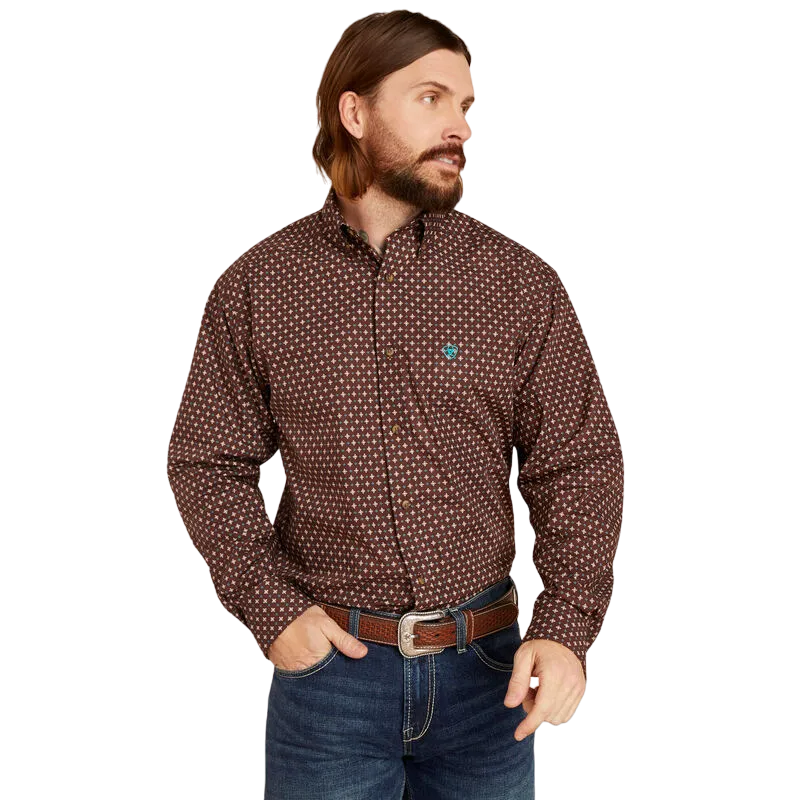 Ariat Men's Barrett Chocolate Classic Fit Shirt