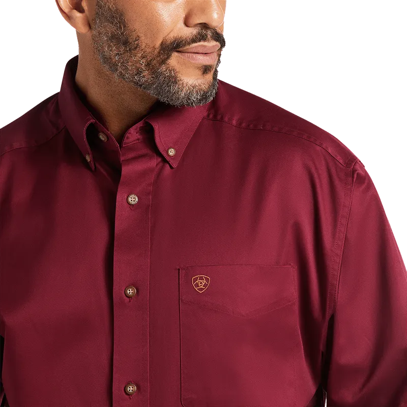 Ariat Men's Solid Twill Classic Fit Shirt