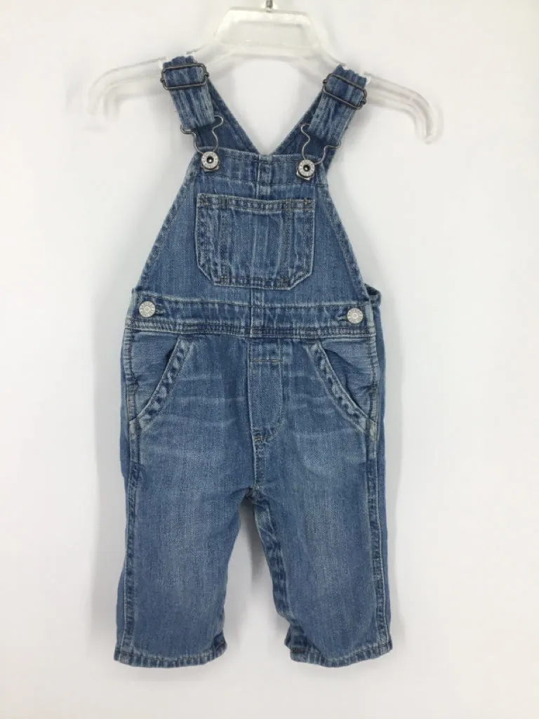 Baby Gap Child Size 3-6 Months Blue Solid Overalls - boys