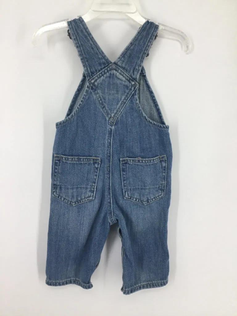 Baby Gap Child Size 3-6 Months Blue Solid Overalls - boys