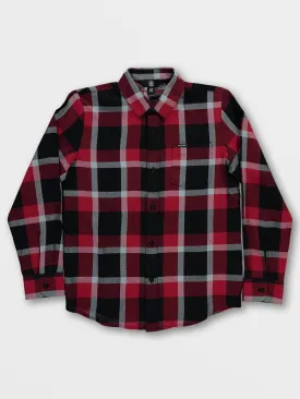 Big Boys Curwin Long Sleeve Flannel - Rio Red