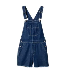 Brixton Women's Christina Crop Overall - Indigo Rinse