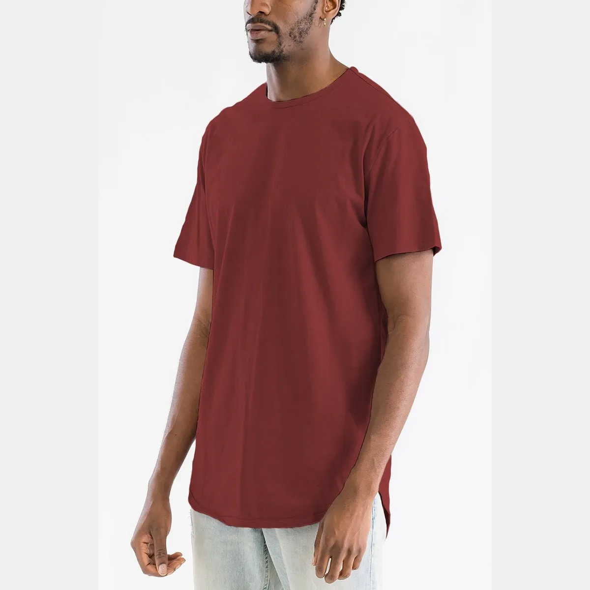 Burgundy Classic Scallop Tee