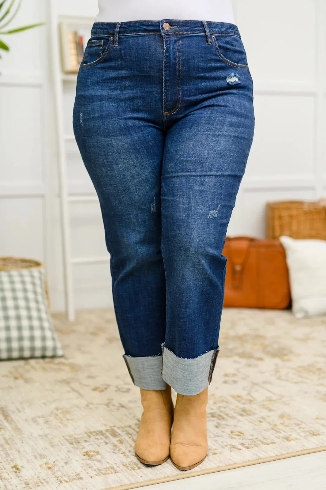 Cambridge Mid Rise Straight Leg Jeans