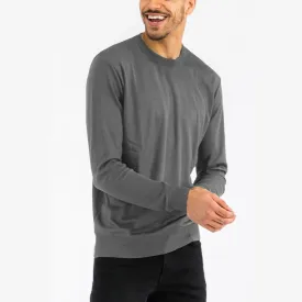 Charcoal Round Neck Knit Sweater