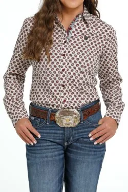 Cinch Women's Burgundy Classic Western Shirt