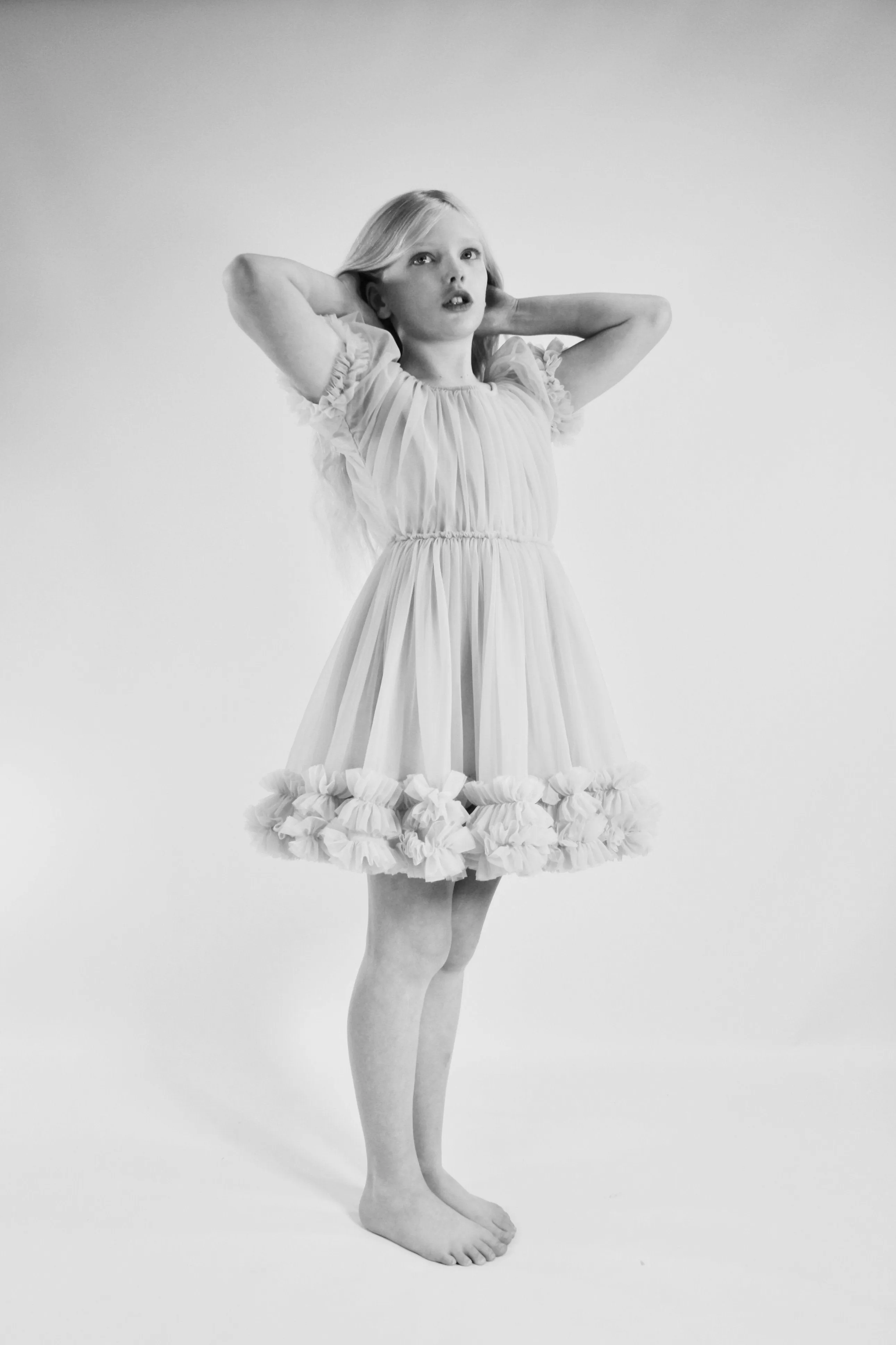 DOLLY by Le Petit Tom ® FRILLY DRESS light blue