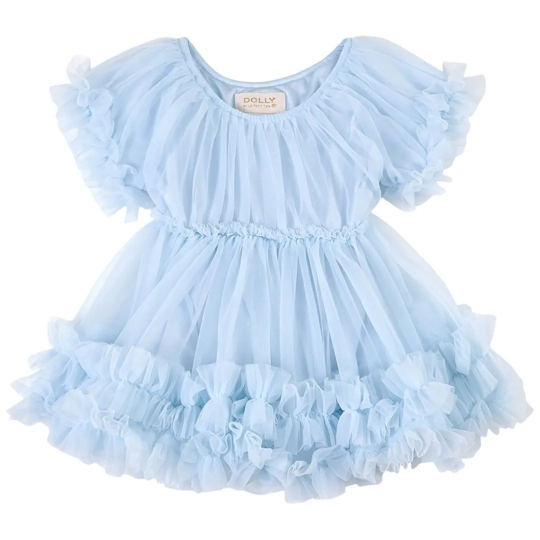 DOLLY by Le Petit Tom ® FRILLY DRESS light blue