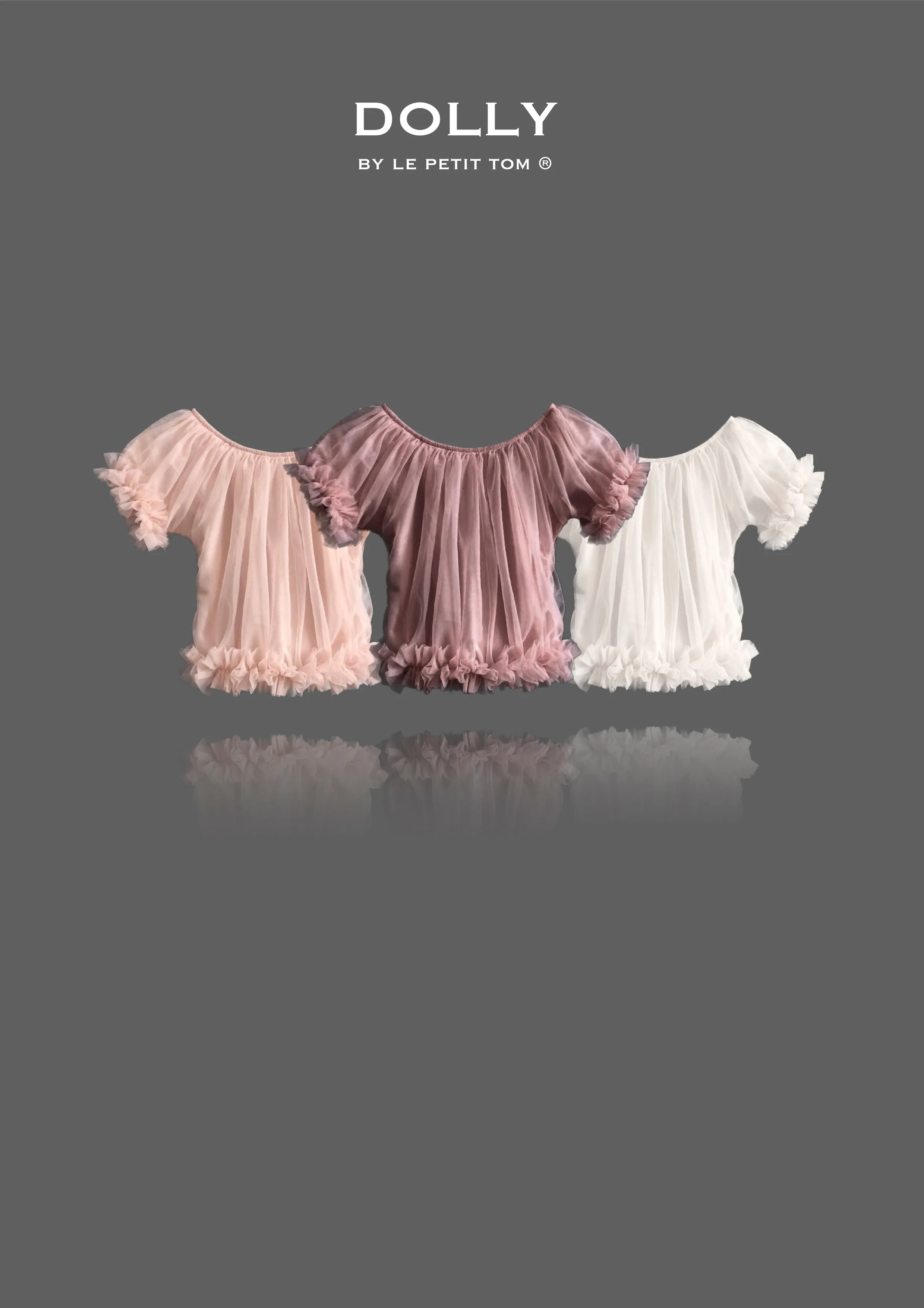 DOLLY by Le Petit Tom ® FRILLY PRINCESS TOP ballet pink