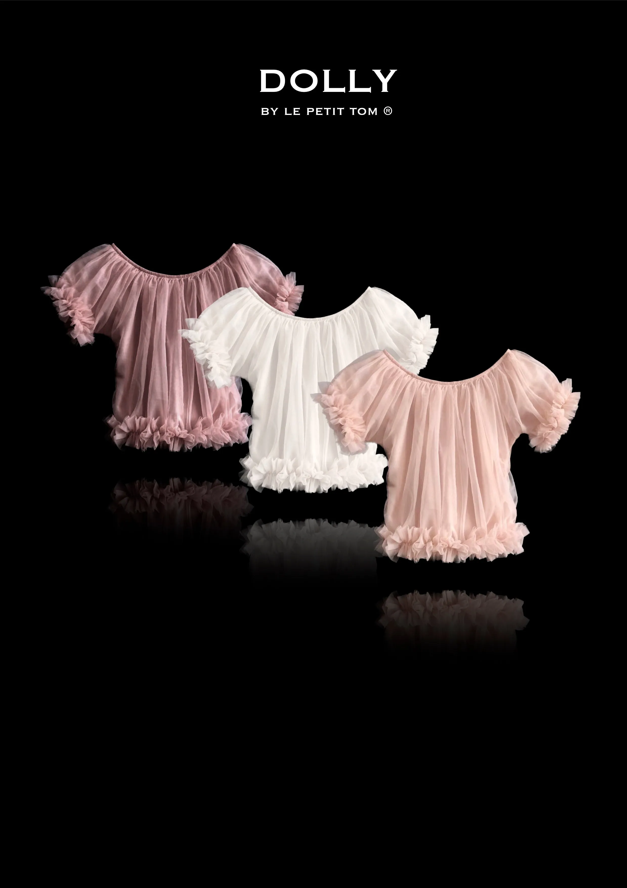 DOLLY by Le Petit Tom ® FRILLY PRINCESS TOP ballet pink