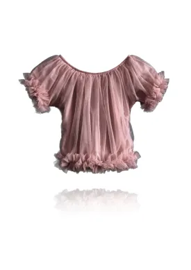 DOLLY by Le Petit Tom ® FRILLY PRINCESS TOP mauve