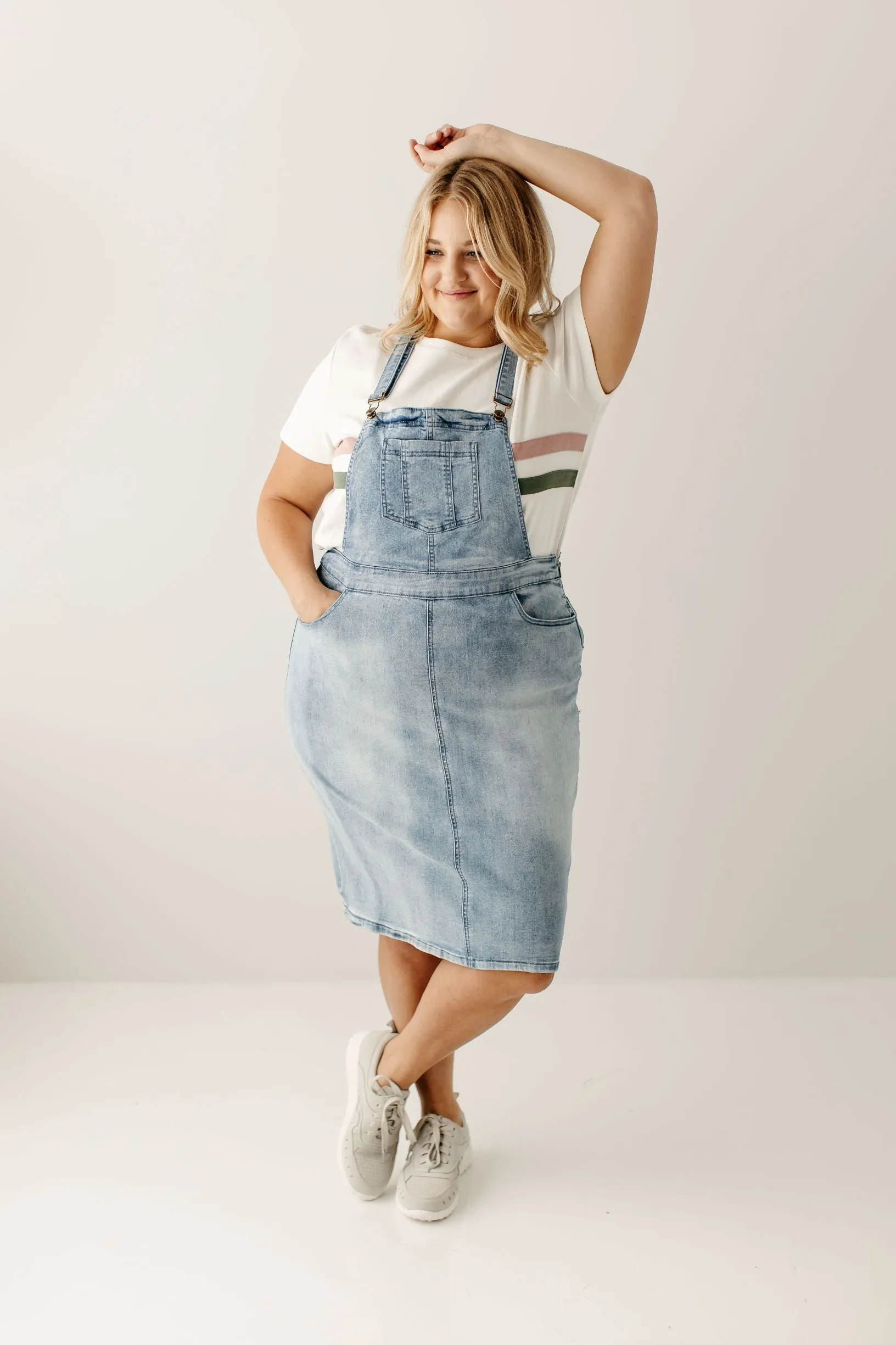 'Emerson' Light Denim Skirt Overalls