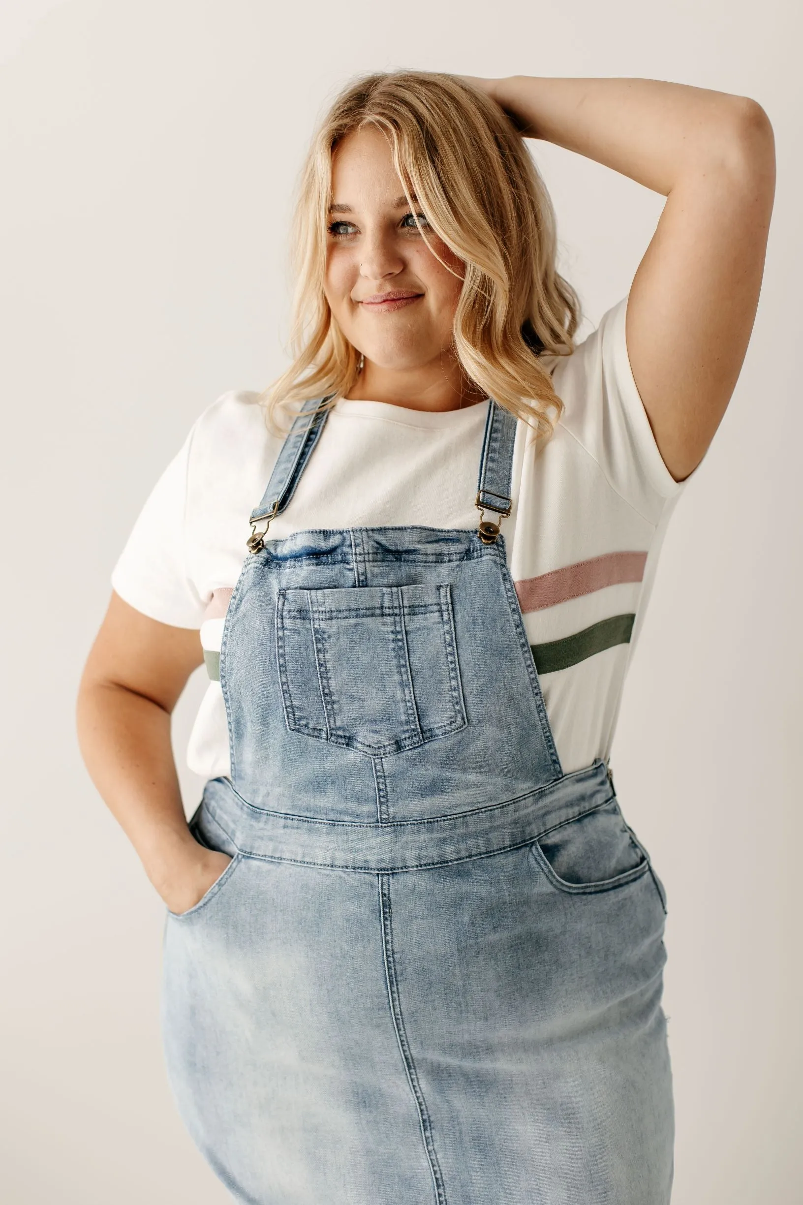 'Emerson' Light Denim Skirt Overalls