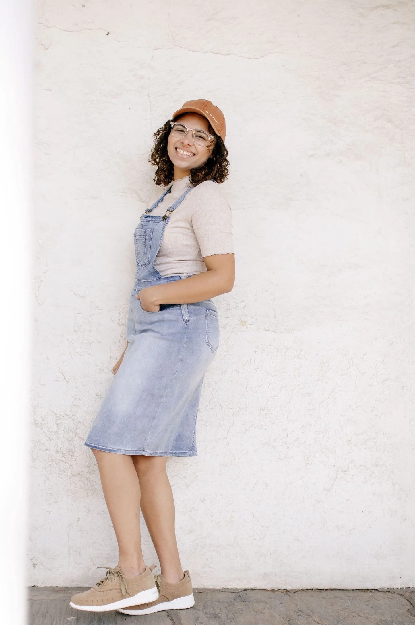 'Emerson' Light Denim Skirt Overalls