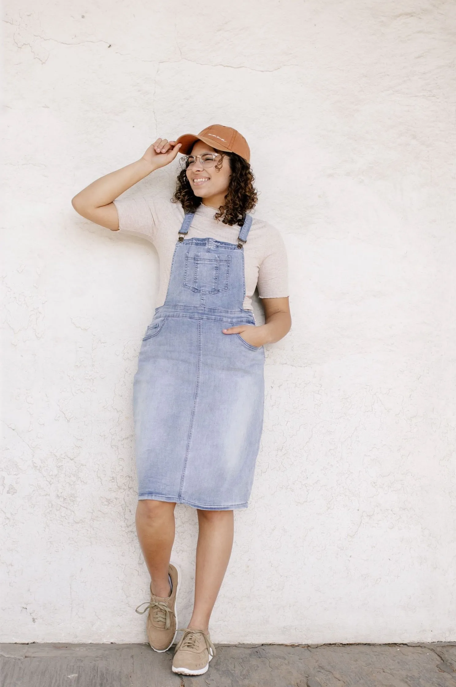 'Emerson' Light Denim Skirt Overalls