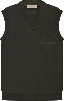 Fear of God Essentials V Neck Vest 'Off Black', black