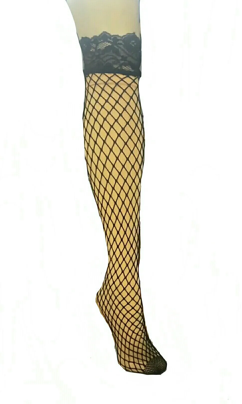 Fishnet Thigh High Compression Socks