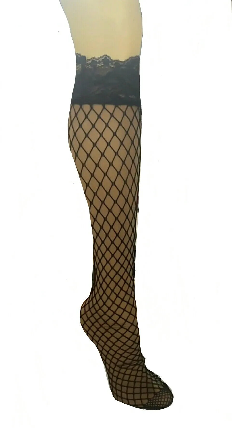 Fishnet Thigh High Compression Socks