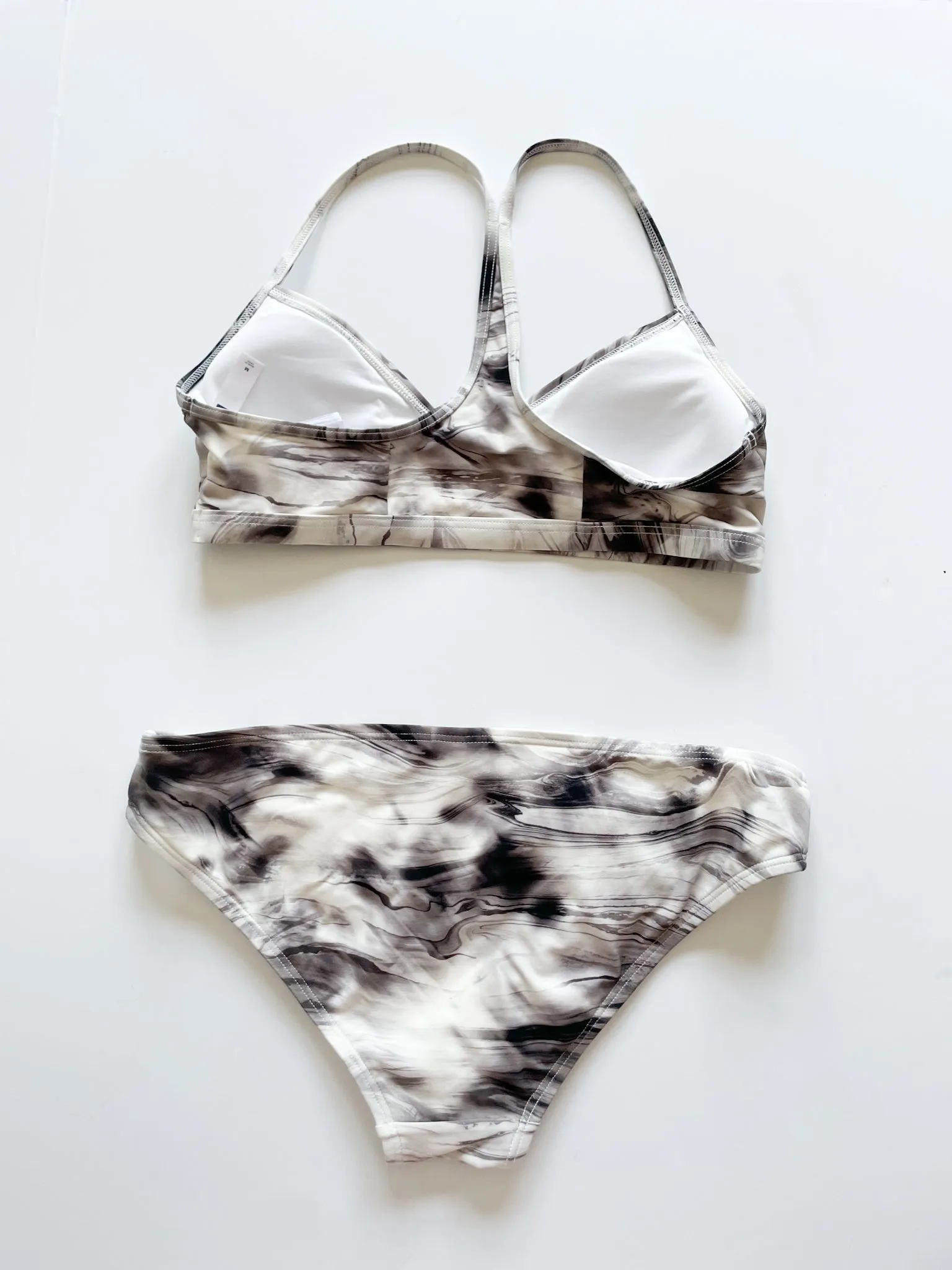 GAP Grey White Marble Classic Bikini Bottom - Large