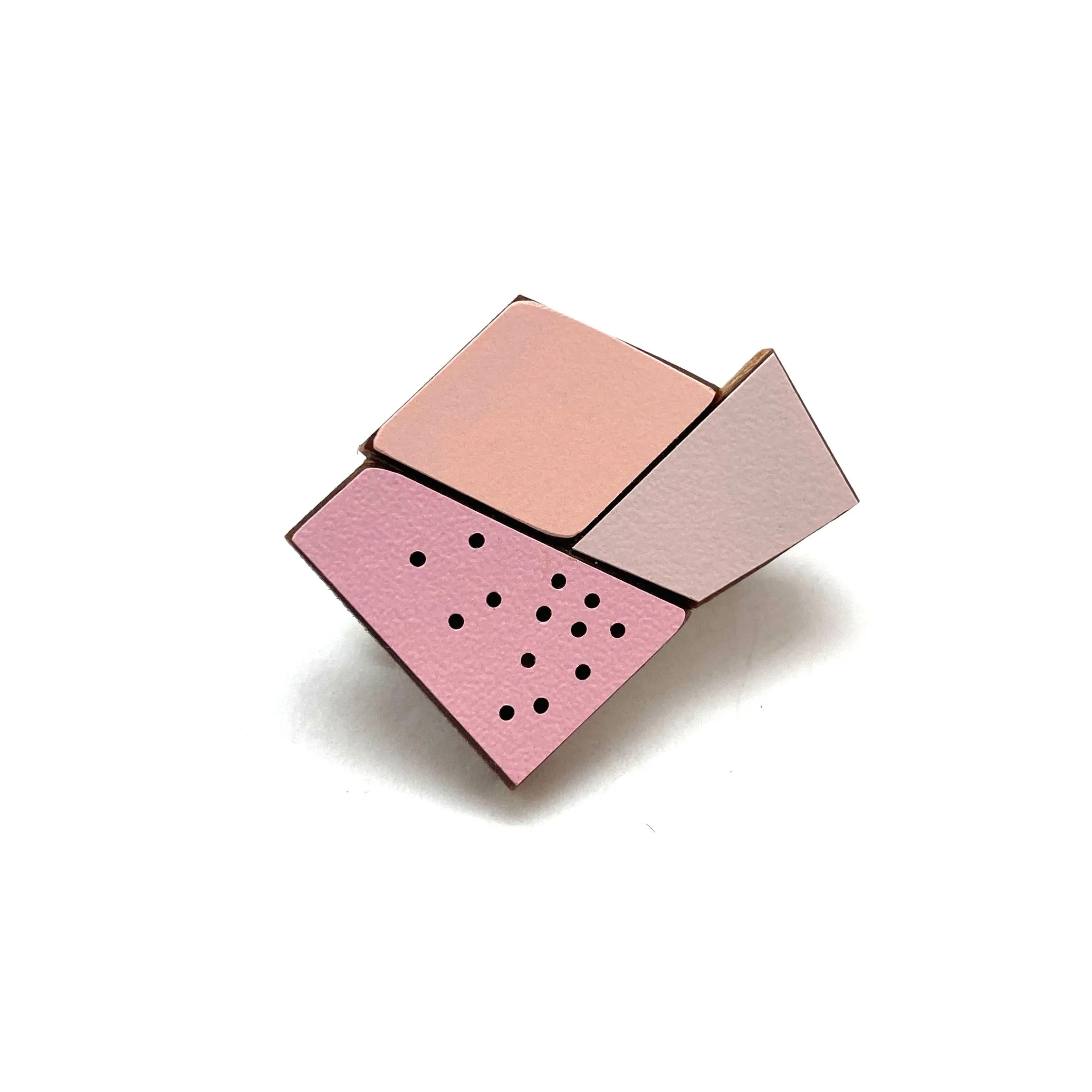 Geometric Pin - Triple Pink