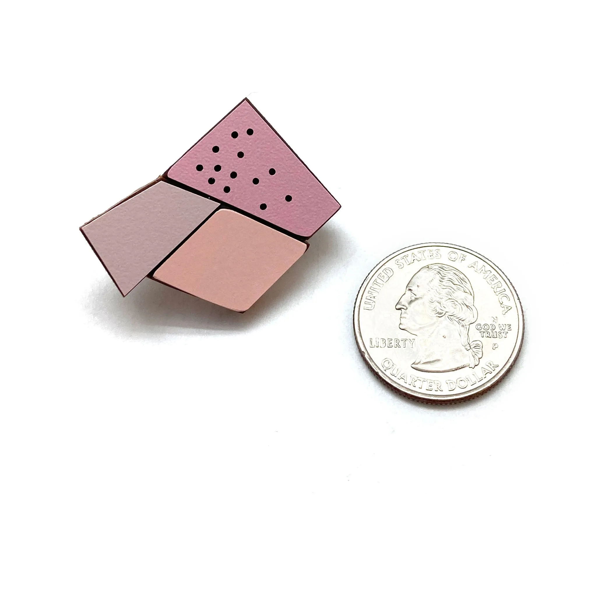 Geometric Pin - Triple Pink