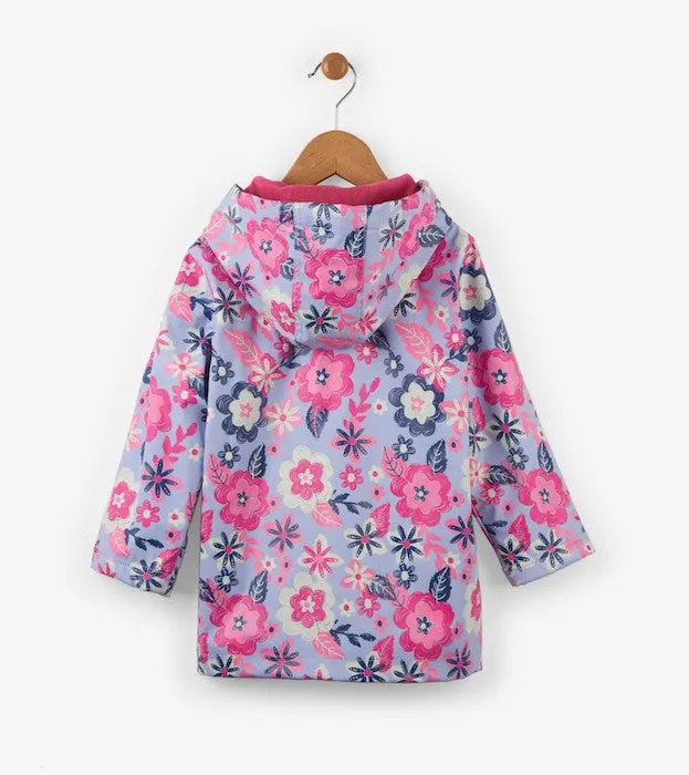 Hatley Wintery Blooms Girls Raincoat