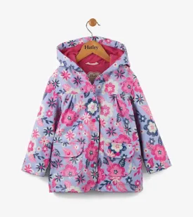 Hatley Wintery Blooms Girls Raincoat