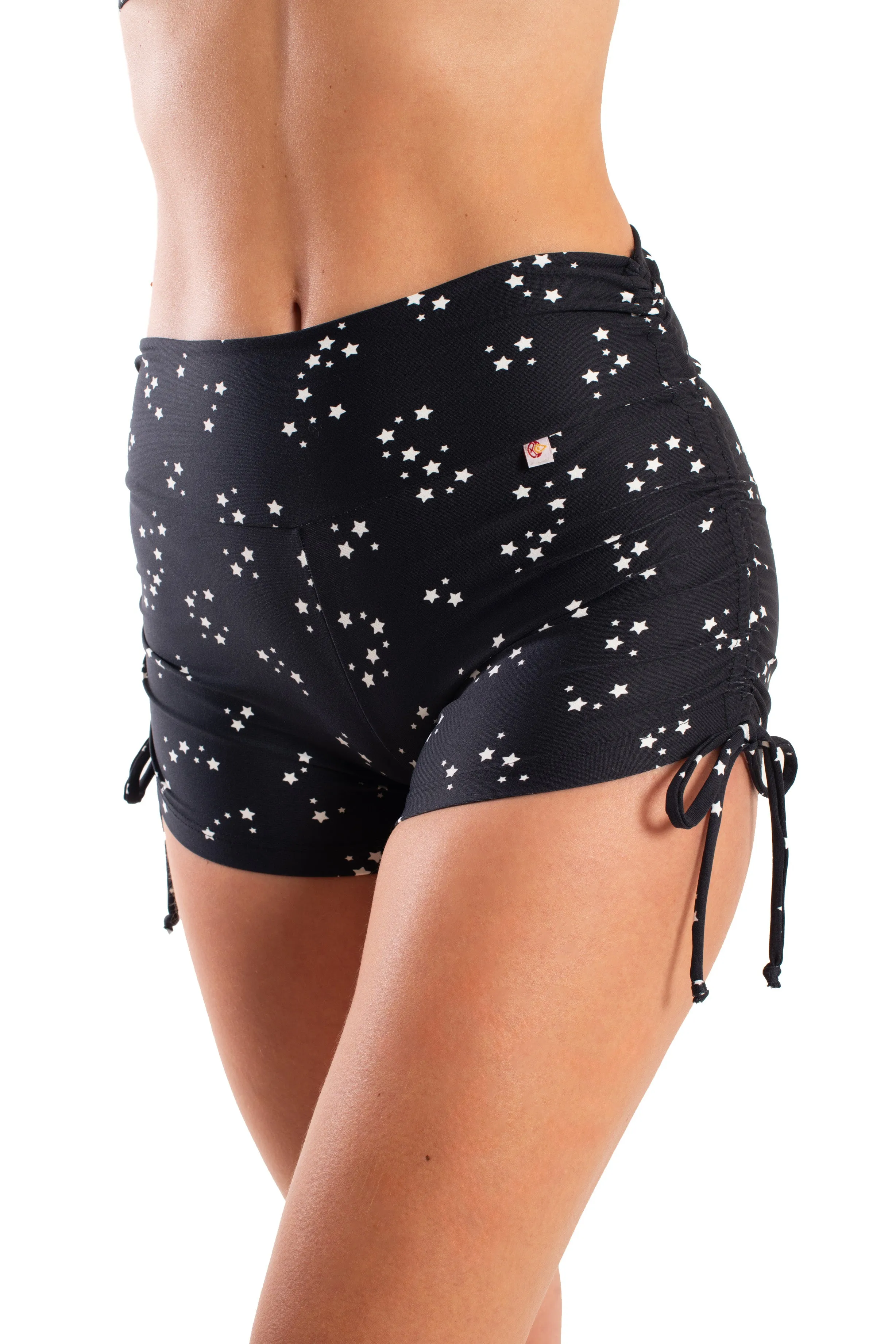 High Waist Side String Shorts, Stars, Cool Form Light