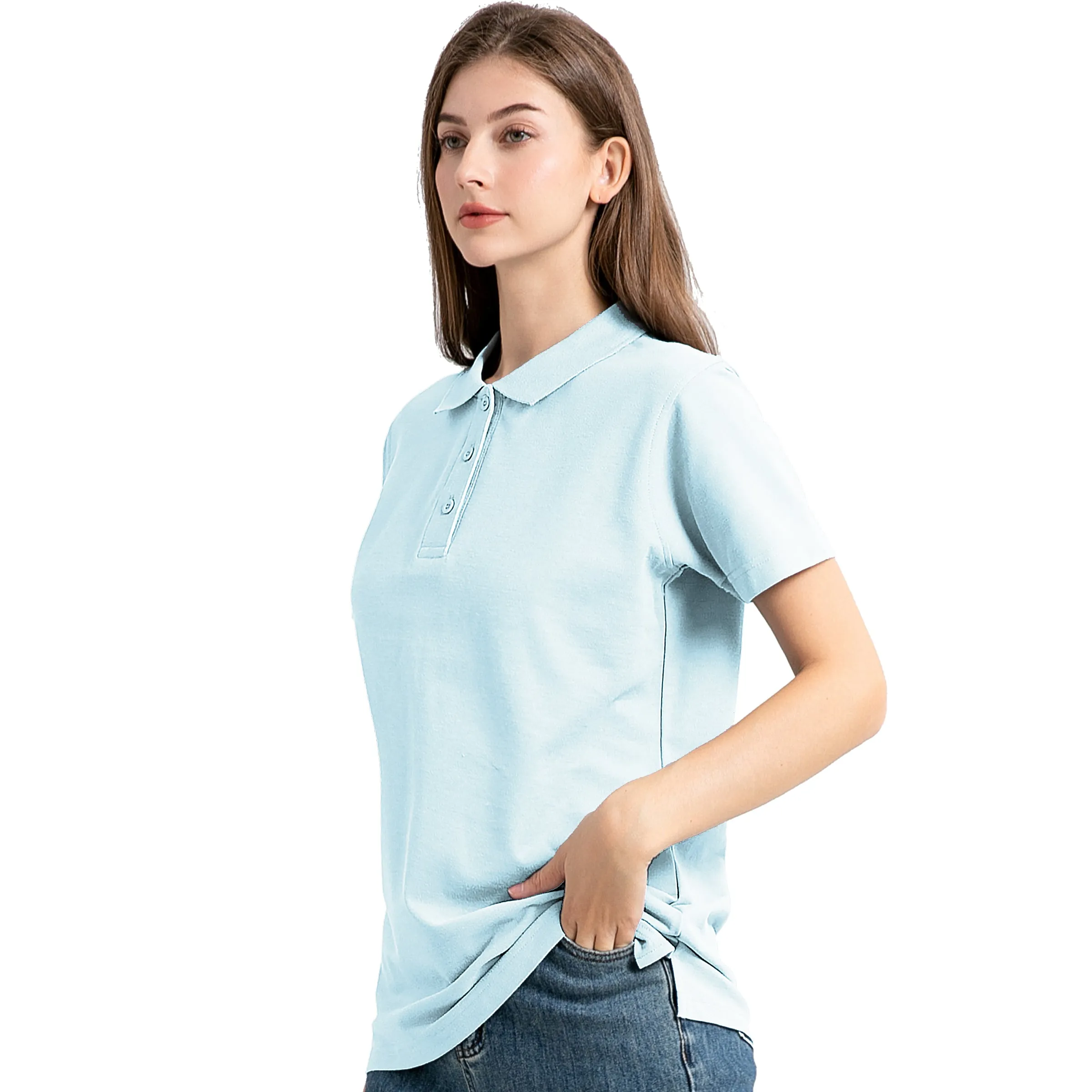 ISUSI Everyday Ladies Polo Shirts, Cotton Blend, UPF 30 