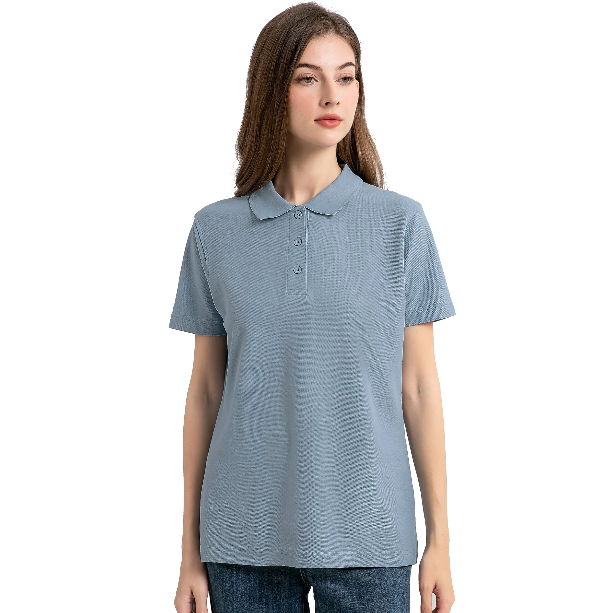 ISUSI Everyday Ladies Polo Shirts, Cotton Blend, UPF 30 