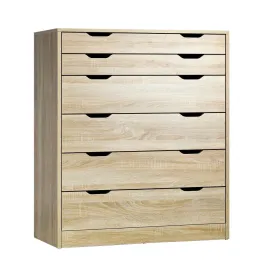 KATIA 6 Chest of Drawers Tallboy Cabinet Bedroom Clothes Wooden Furniture