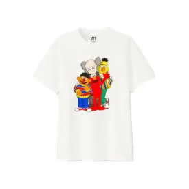 KAWS x Uniqlo x Sesame Street Group Tee White