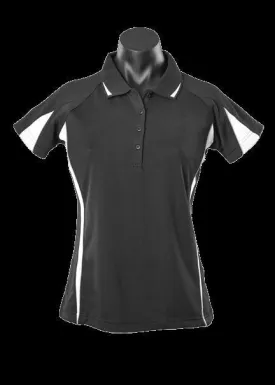 Ladies Eureka Polo Black/White