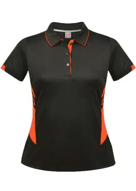 Ladies Tasman Polo Slate/Neon Orange