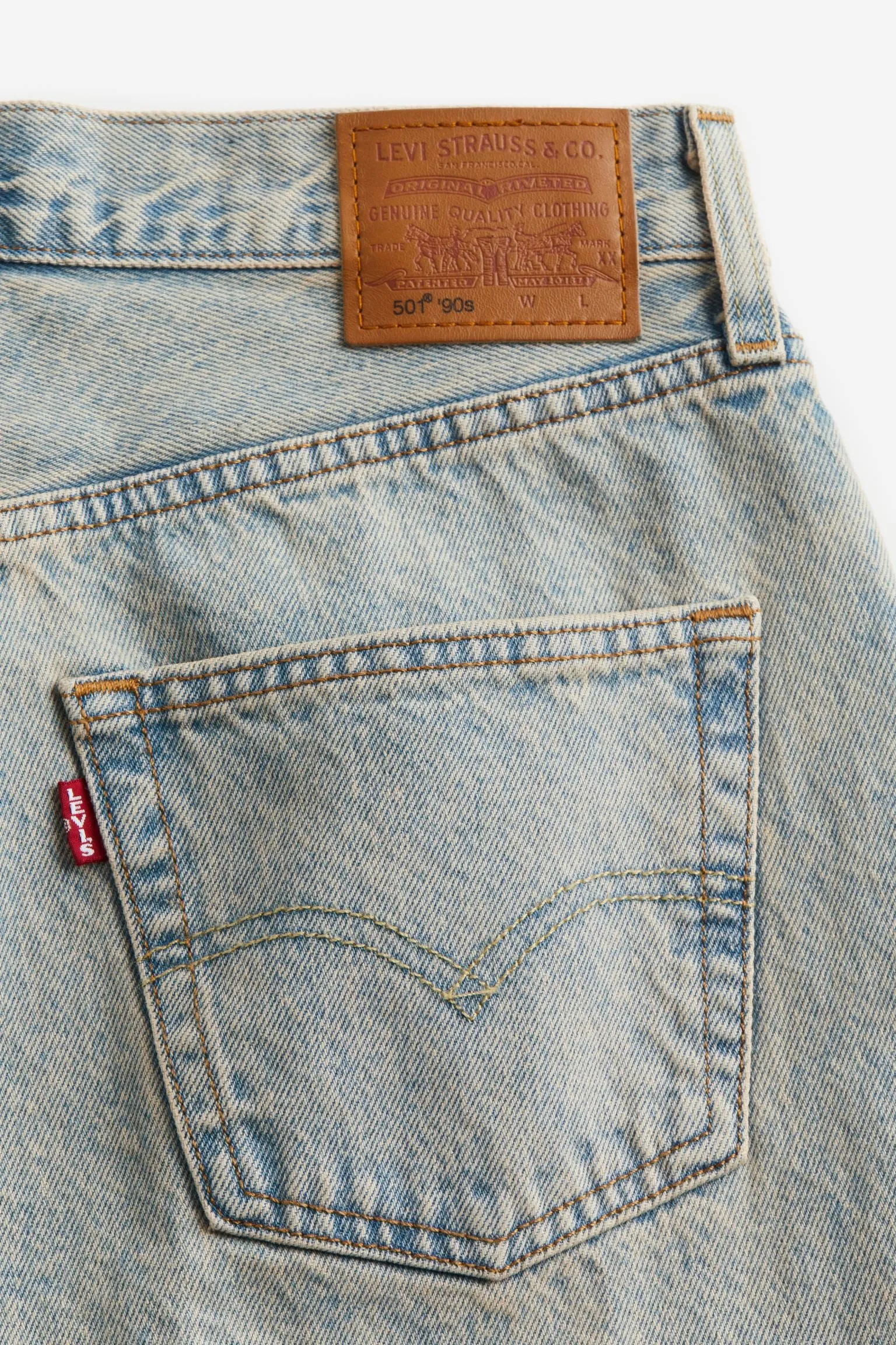 Levi's 501 90s jeans, blue distressed