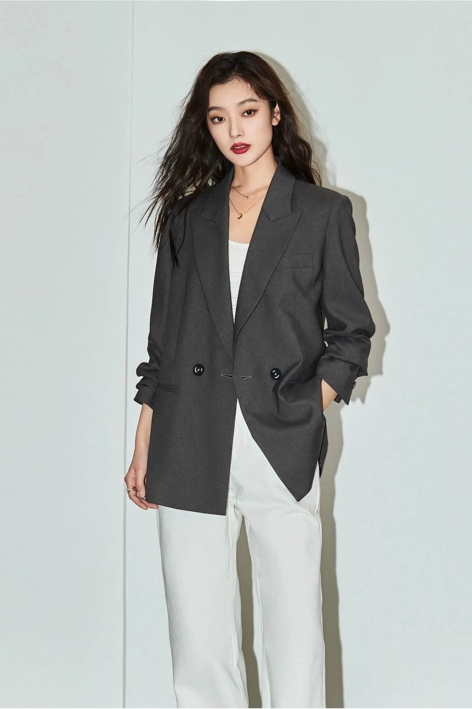 LILY Fashionable Loose Fit Suit Jacket