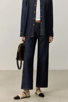 LILY High-Waisted Triple Button Jeans