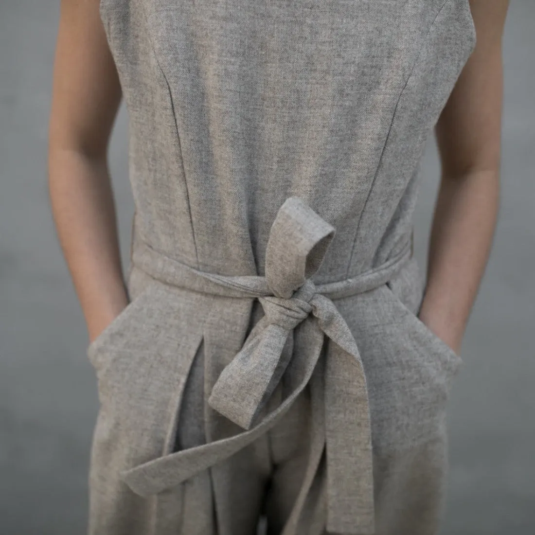 LINEN JUMPSUIT | OATMEAL