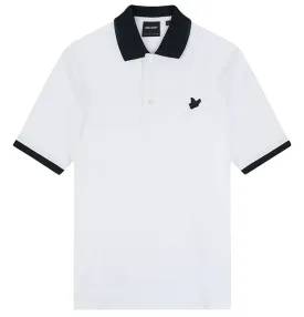 Lyle and Scott Mens Tonal Ringer Polo Shirt White