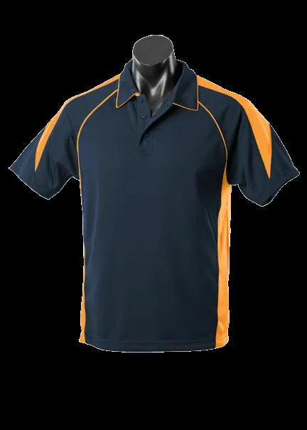 Mens Premier Polo Navy/Gold