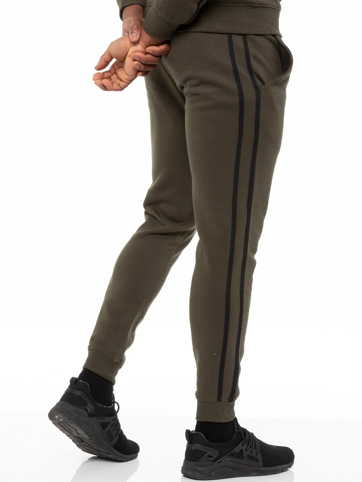 Mens Striped Tracksuit Joggers | Enzo Designer Menswear