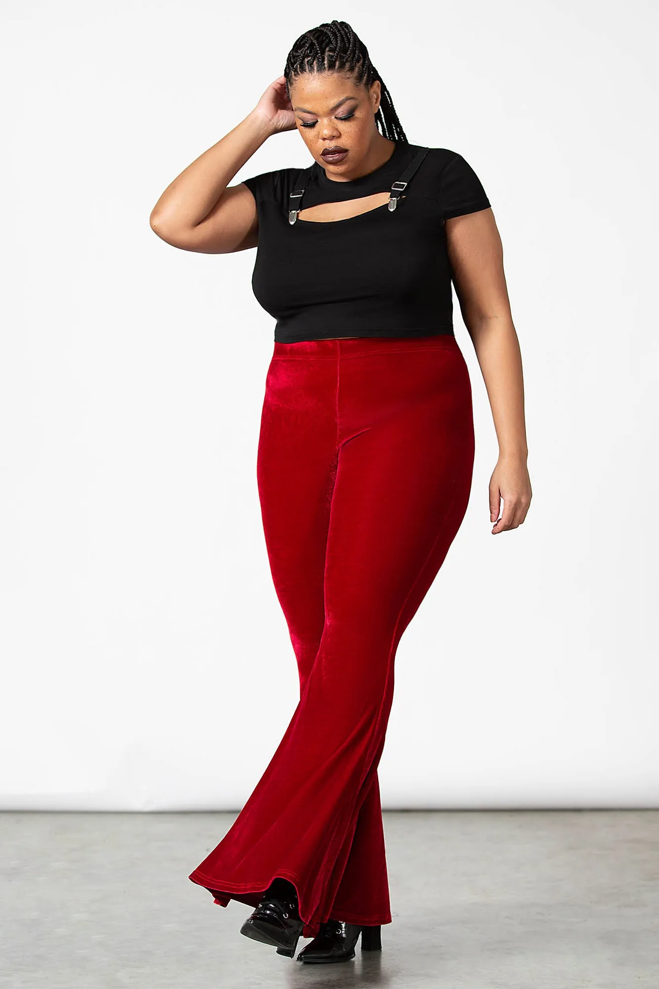 Moondance Velvet Bell Bottoms [RUBY] [PLUS]