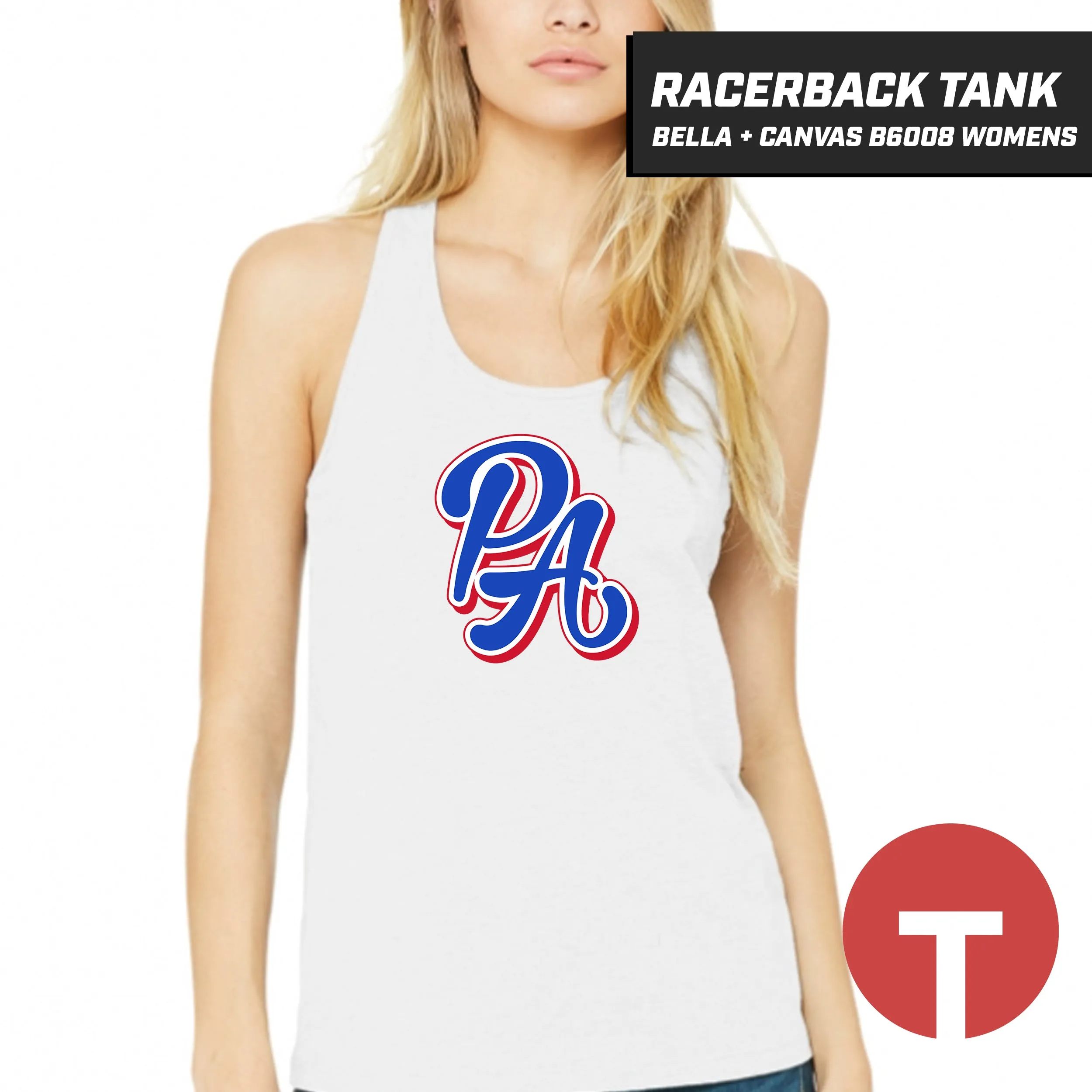 PA Playmakers - Bella   Canvas B6008 Women's Jersey Racerback Tank