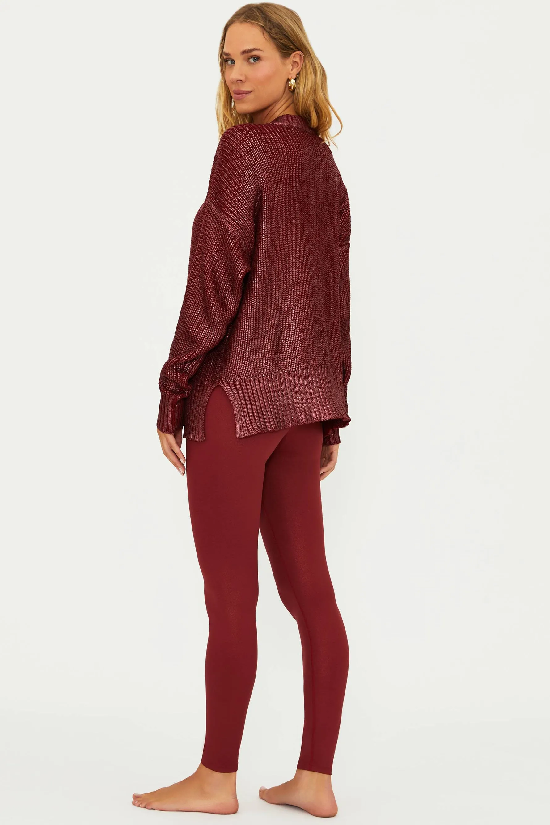 PIPER LEGGING Merlot Shine