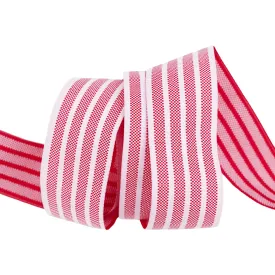 Pixel Stripe - 1-1/4" width - Classic Christmas - One Yard