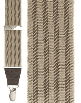 "Khaki Four Stripe" Suspenders