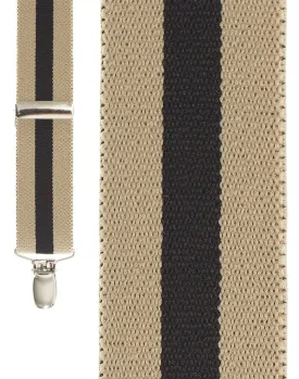 "Khaki Regimental Stripe" Suspenders