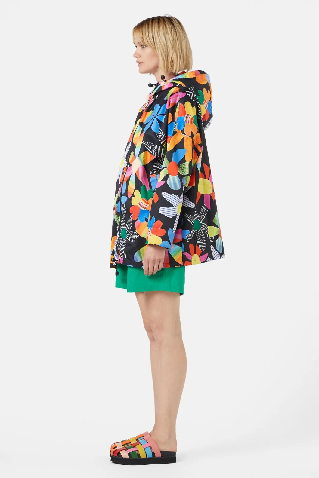 Rainbow Flower Raincoat